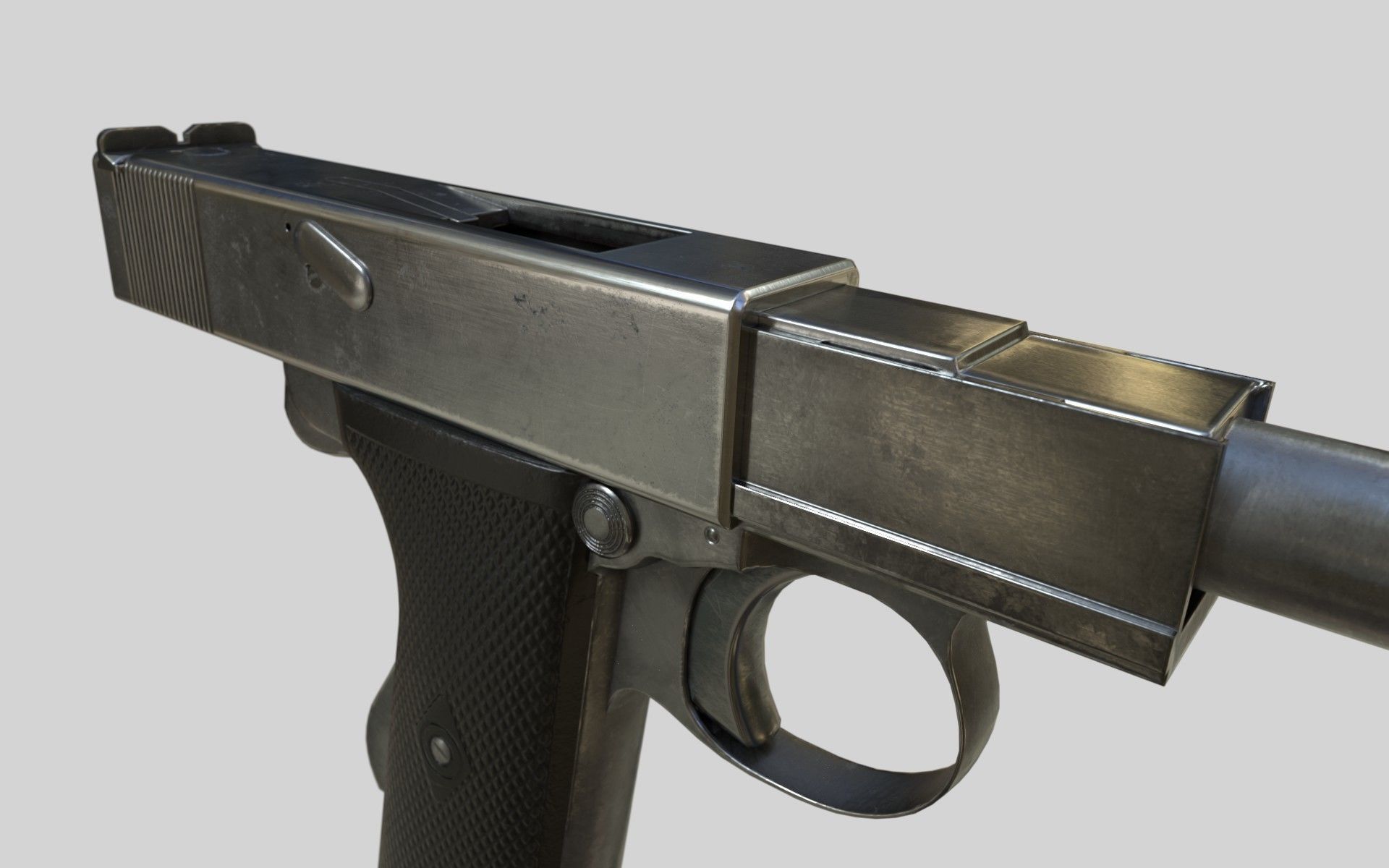 Webley 1913 PBR Low-poly 3D model_11