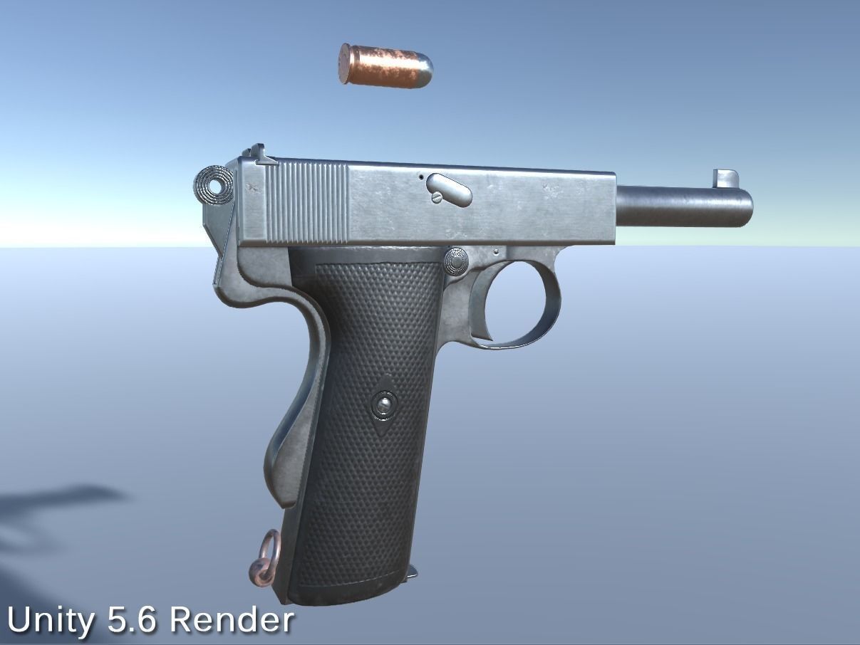 Webley 1913 PBR Low-poly 3D model_17