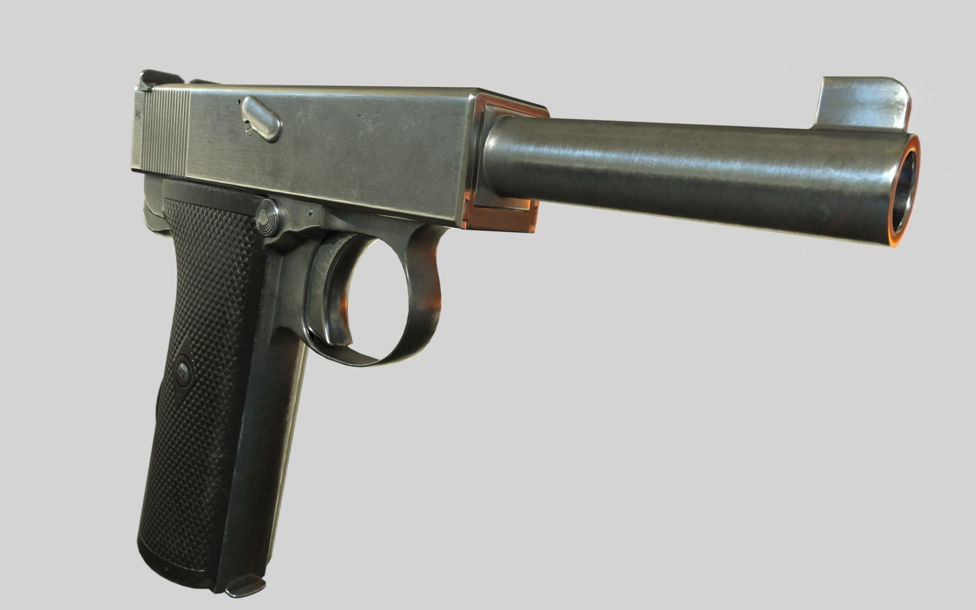 Webley 1913 PBR Low-poly 3D model_7