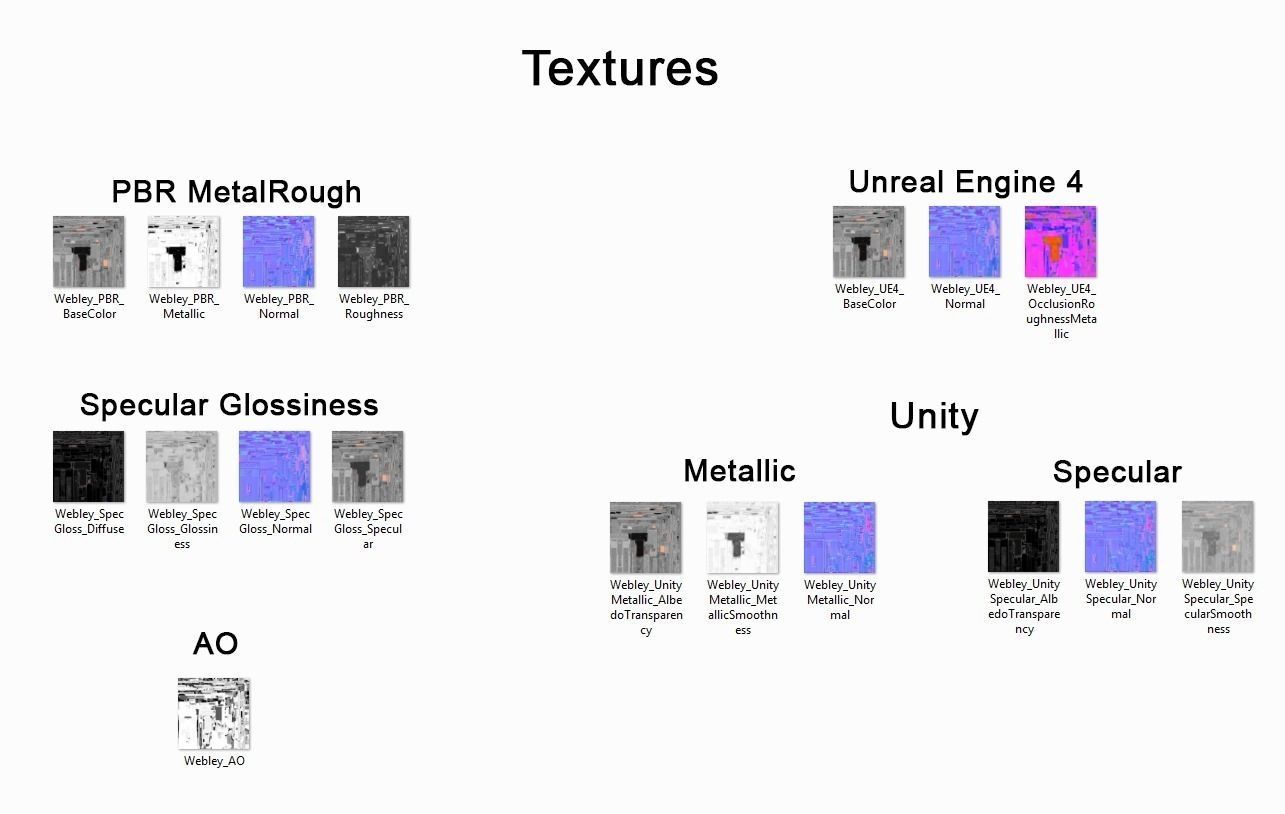 Webley 1913 PBR Low-poly 3D model_20