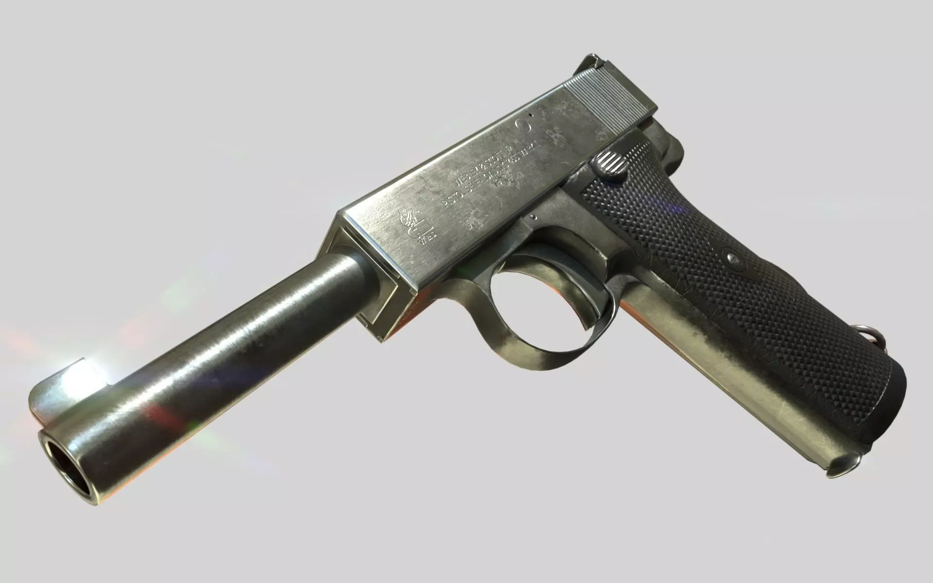 Webley 1913 PBR Low-poly 3D model_0