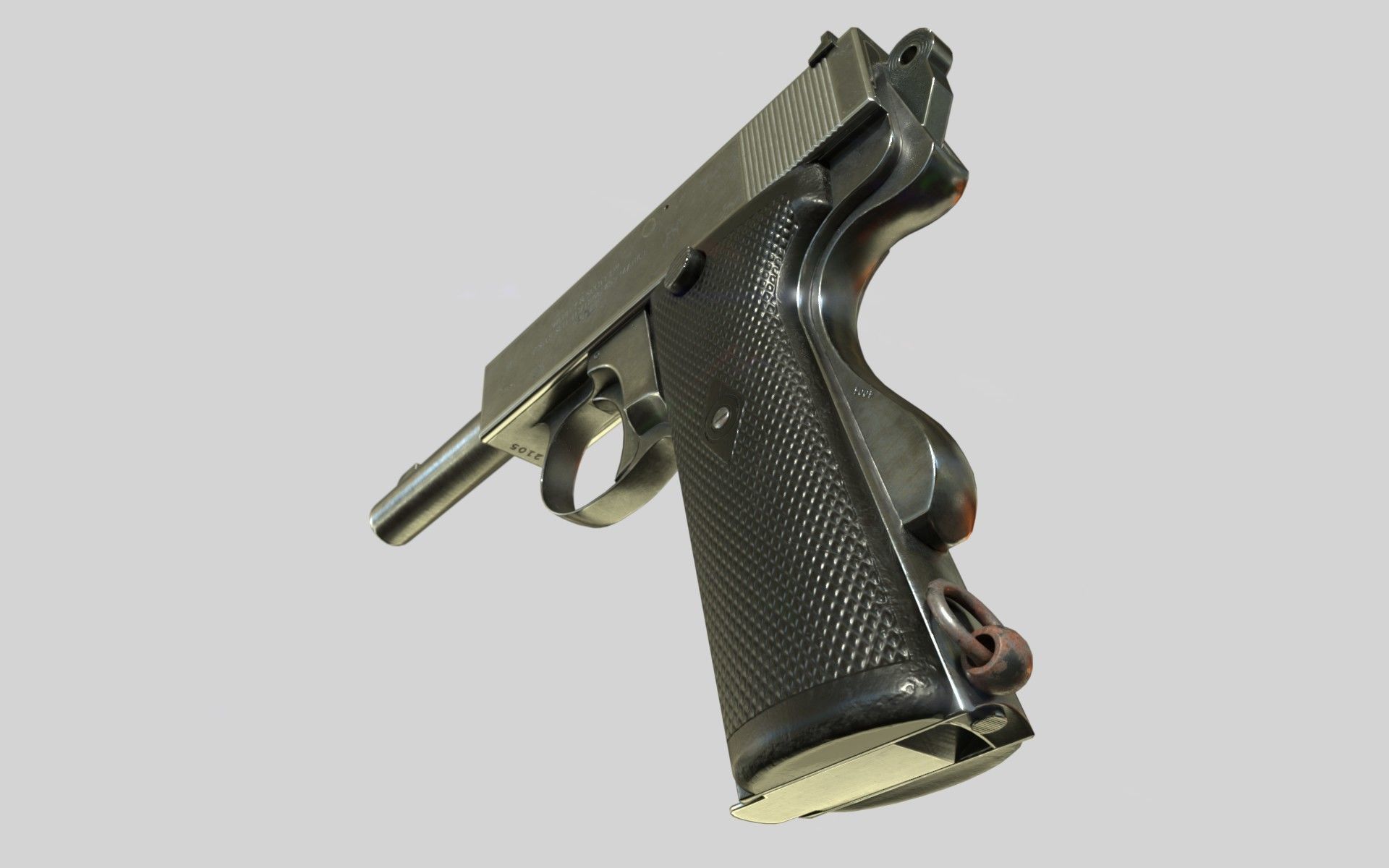 Webley 1913 PBR Low-poly 3D model_2