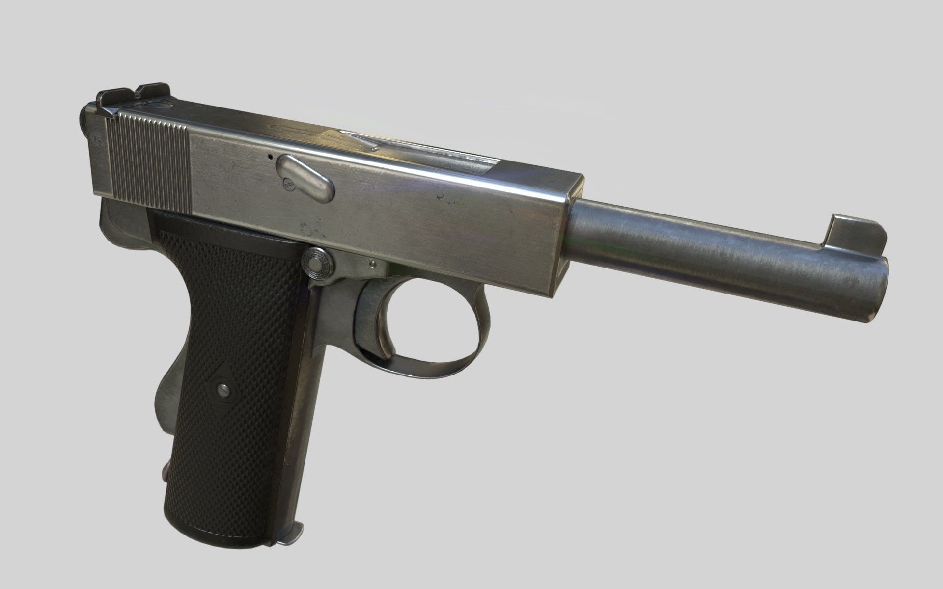 Webley 1913 PBR Low-poly 3D model_6