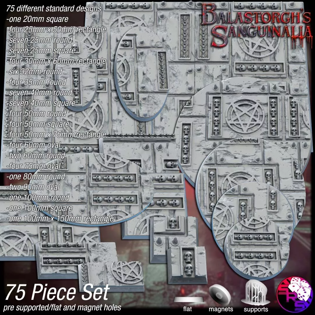 Infernal Bases Standard Sizes 3D print model
