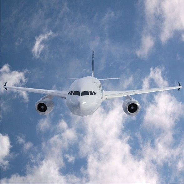 Airbus A310-300 lowpoly commercial airplane  Low-poly 3D model_4