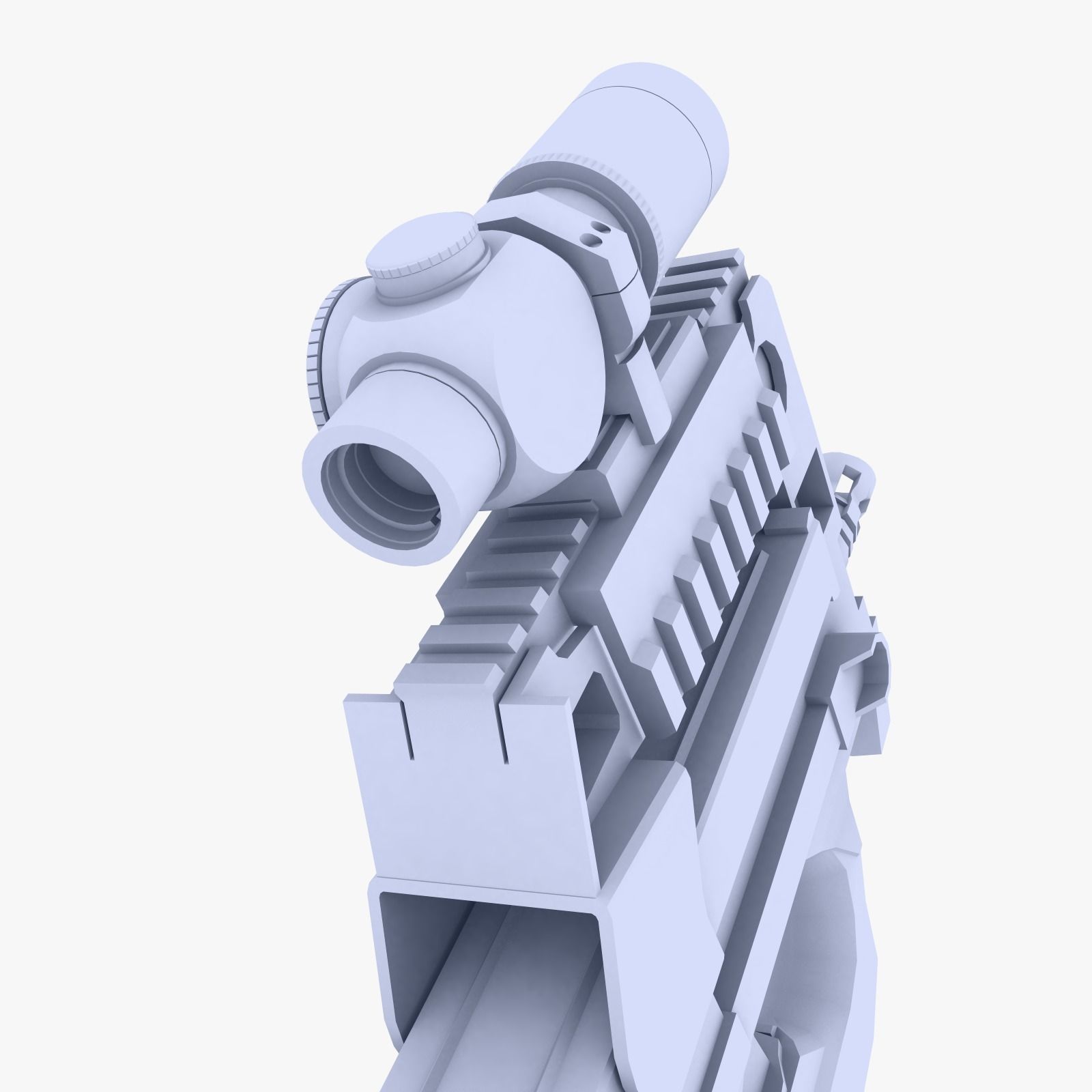FN P90 ACOG Low-poly 3D model_4