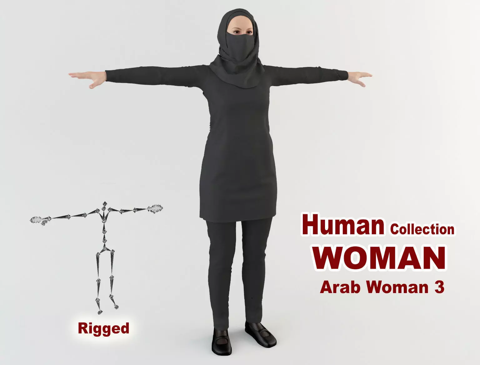 Arab Woman 3 3D model_0