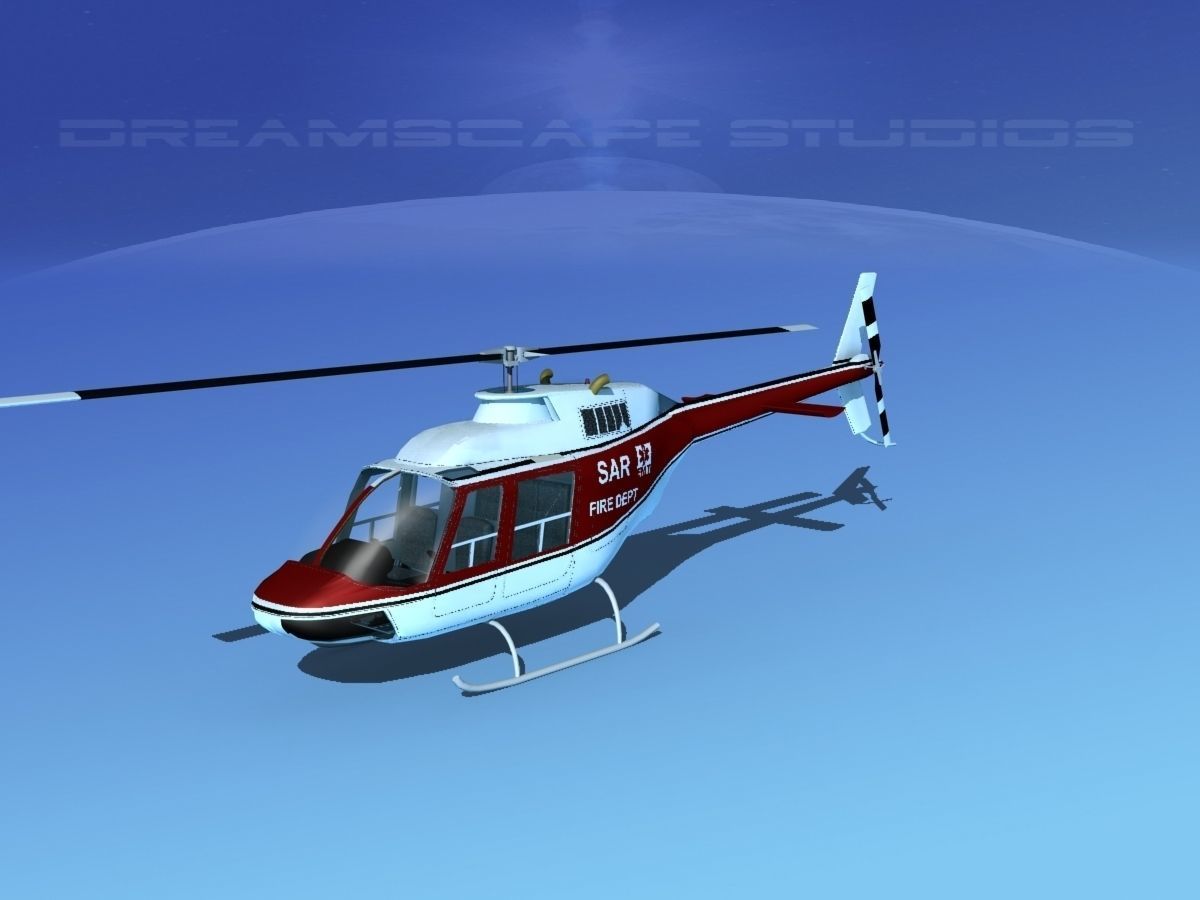 Bell 206 Fire Department 3D model