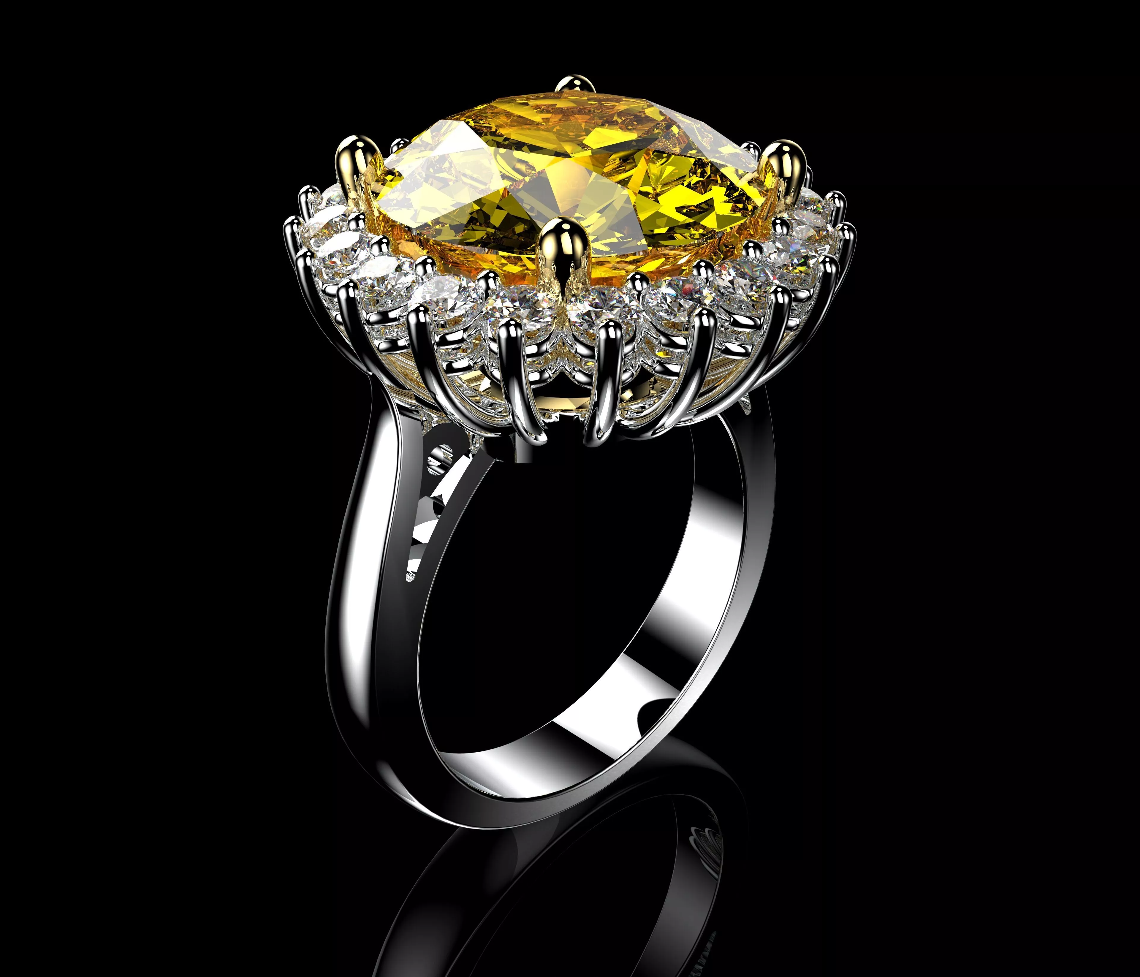 Elegant Ring 3dm STL Ready for Casting Model N1754 3D print model
