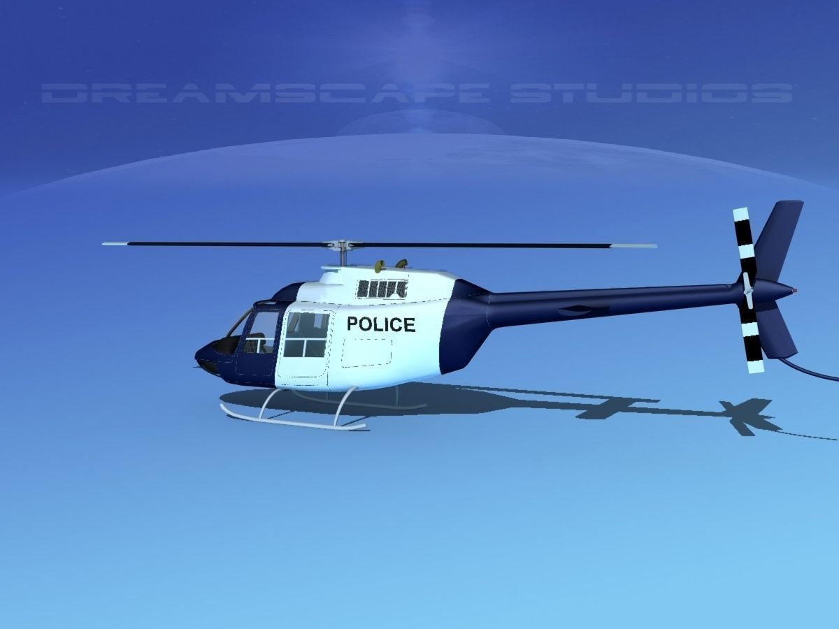 Bell 206 Police 3D model_7