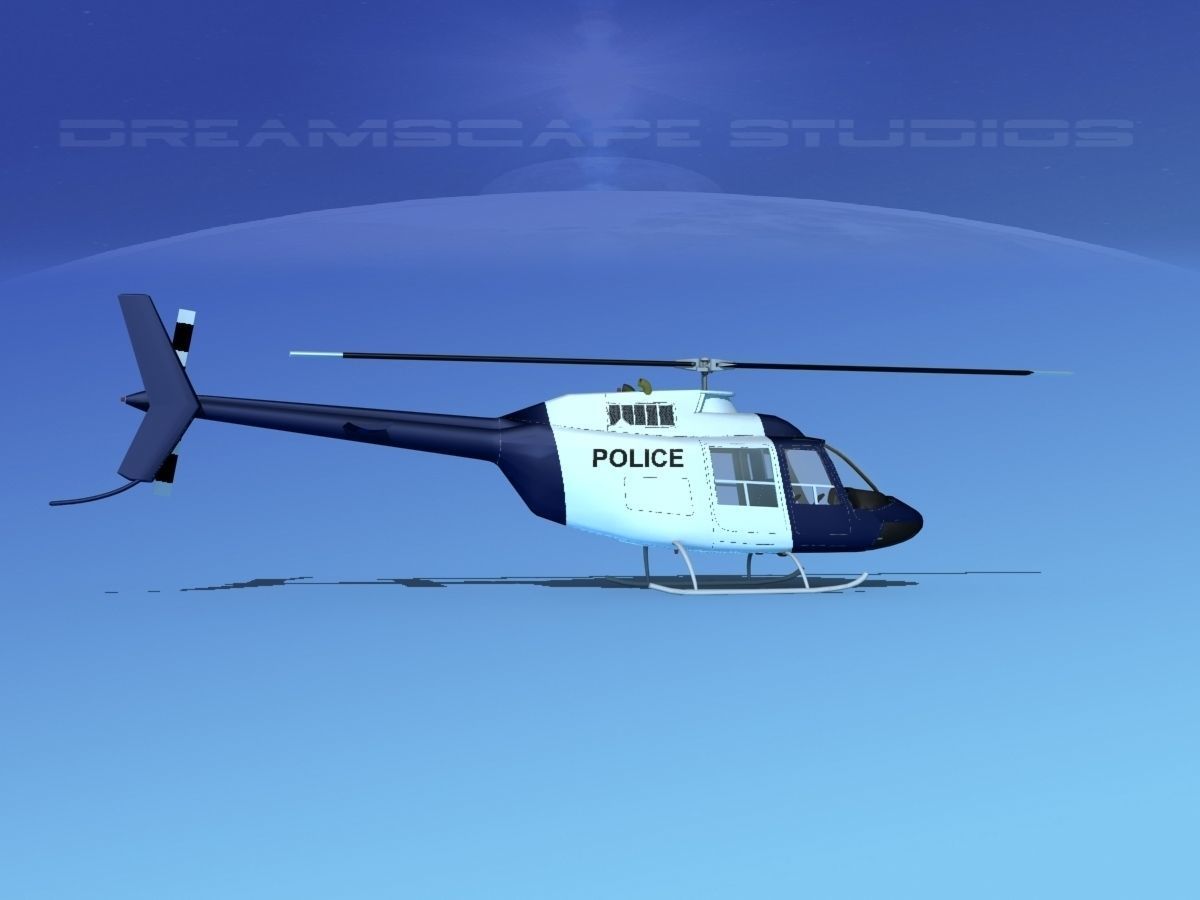 Bell 206 Police 3D model_3