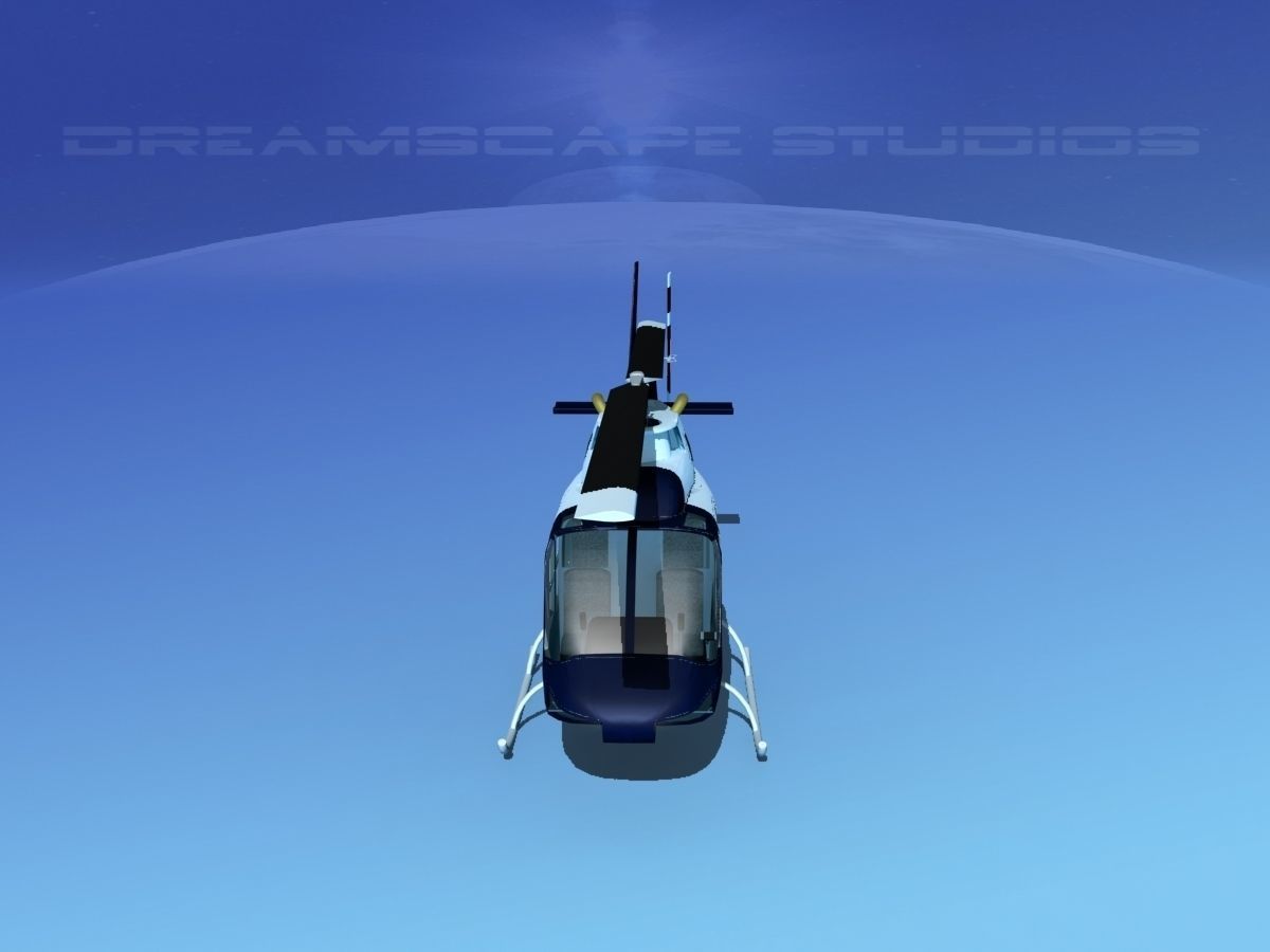 Bell 206 Police 3D model_9