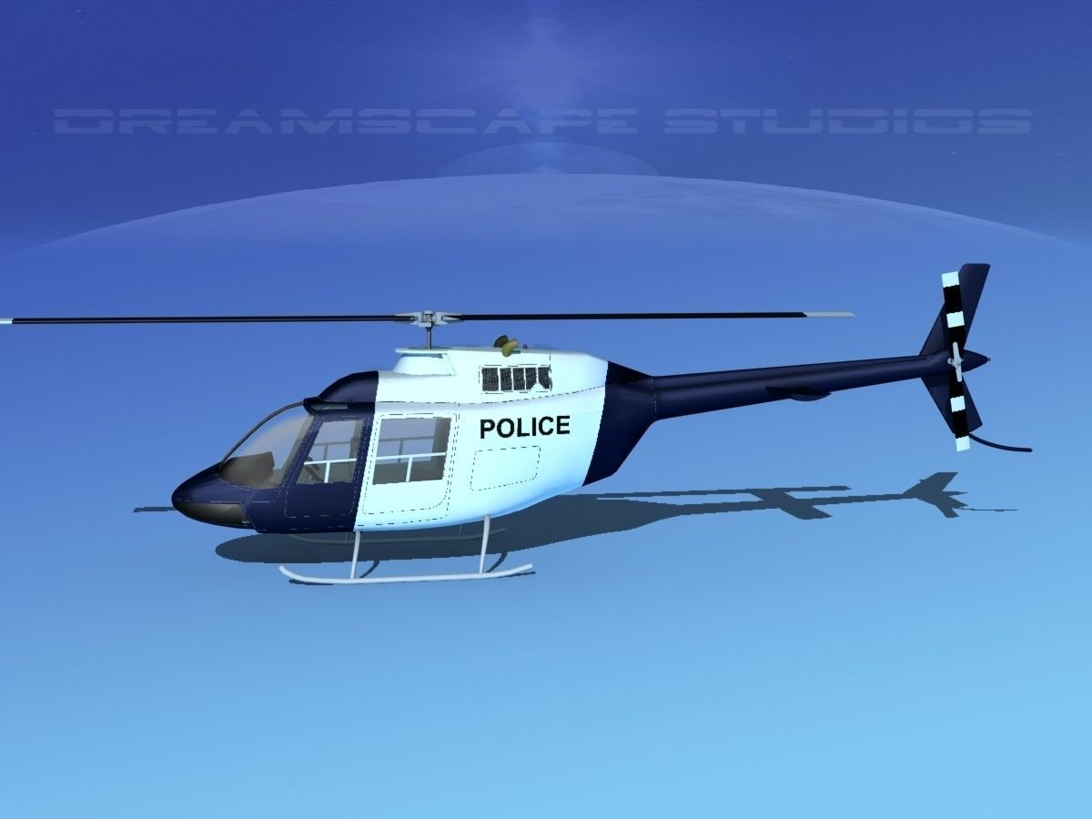 Bell 206 Police 3D model_8