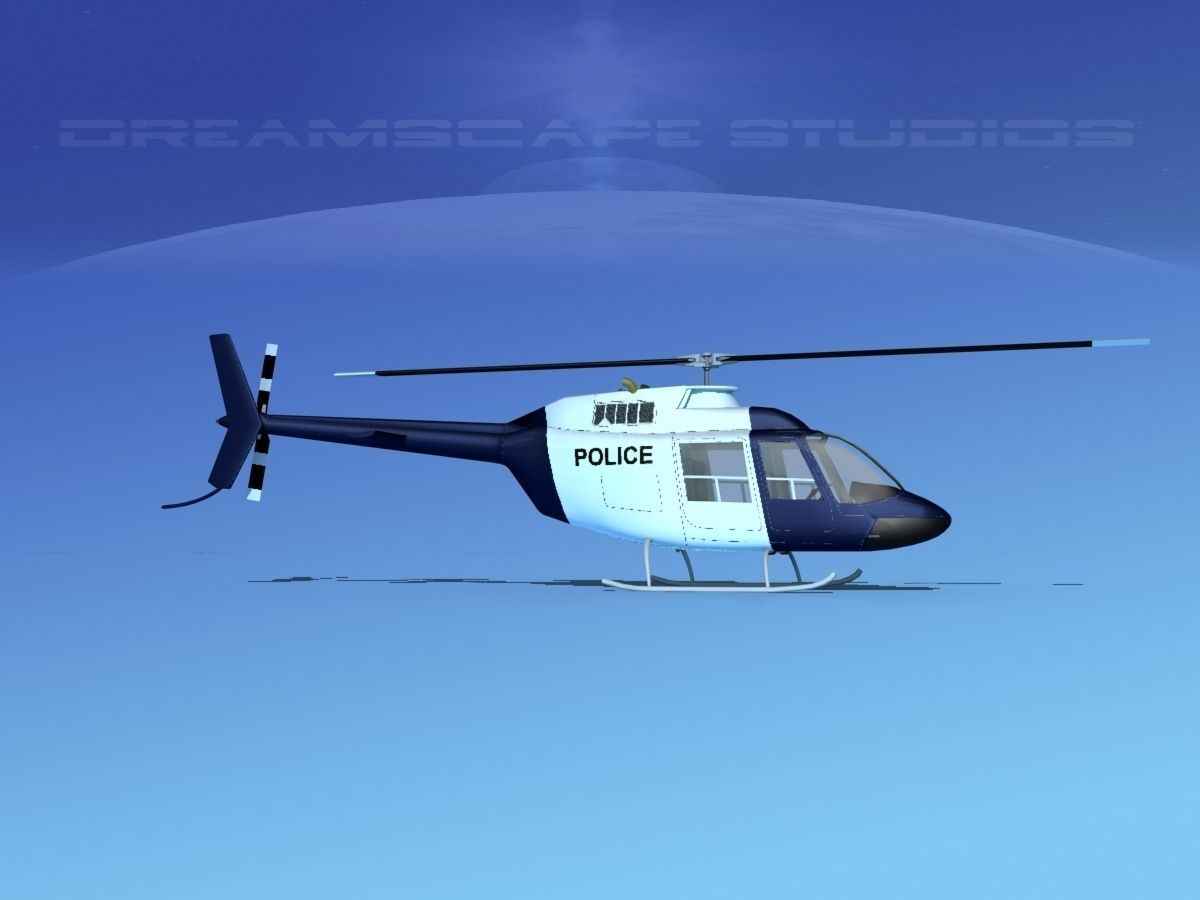 Bell 206 Police 3D model_2