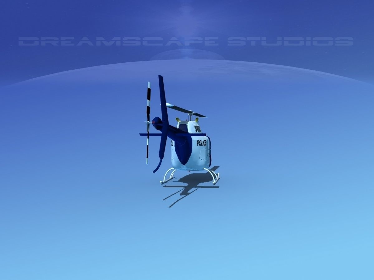 Bell 206 Police 3D model_5