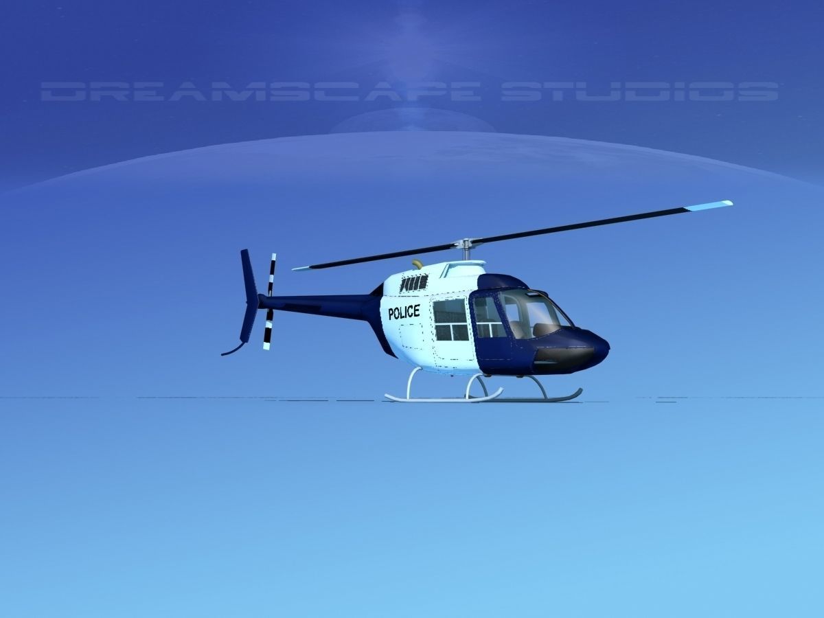 Bell 206 Police 3D model_1