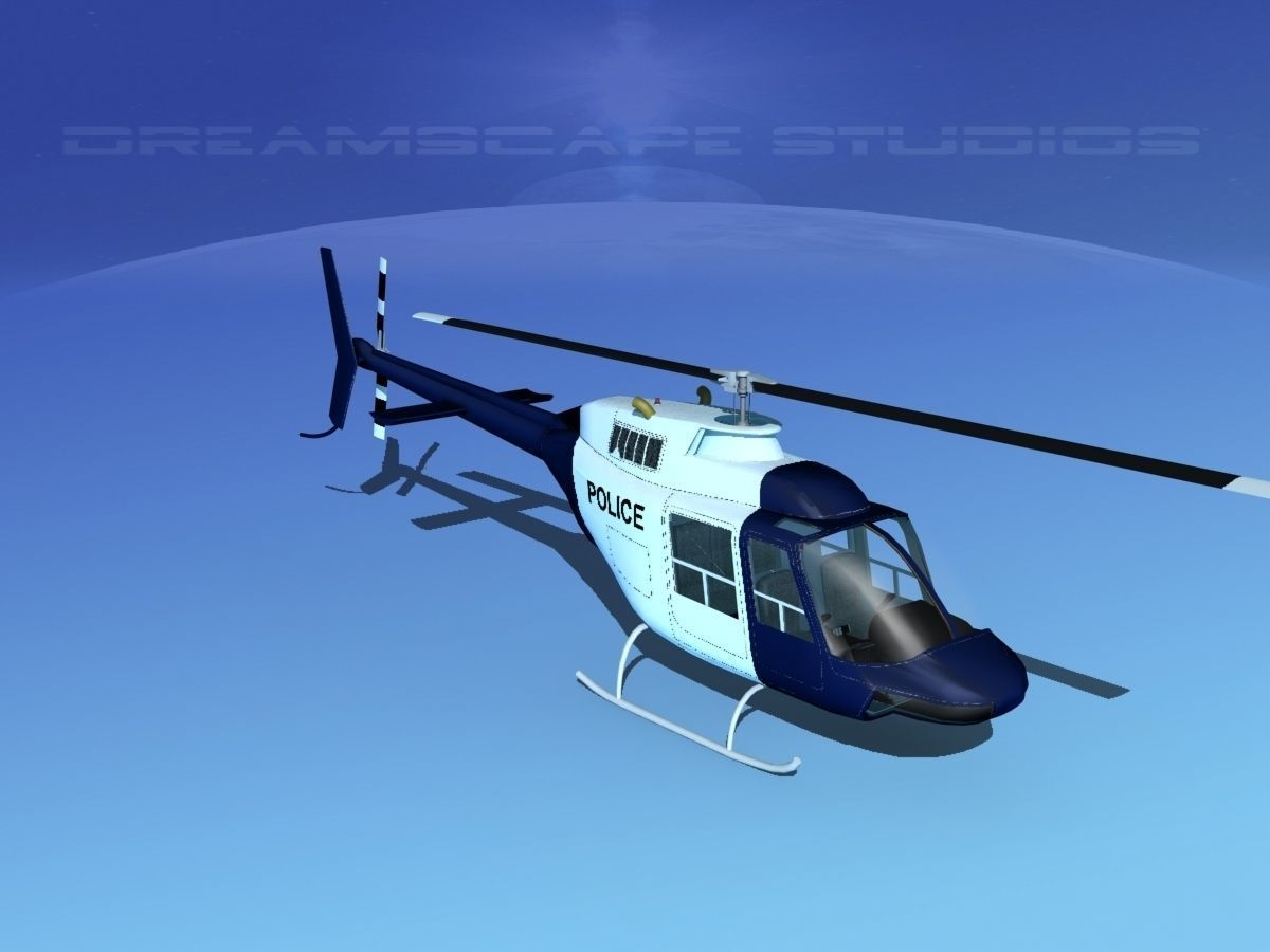 Bell 206 Police 3D model_10