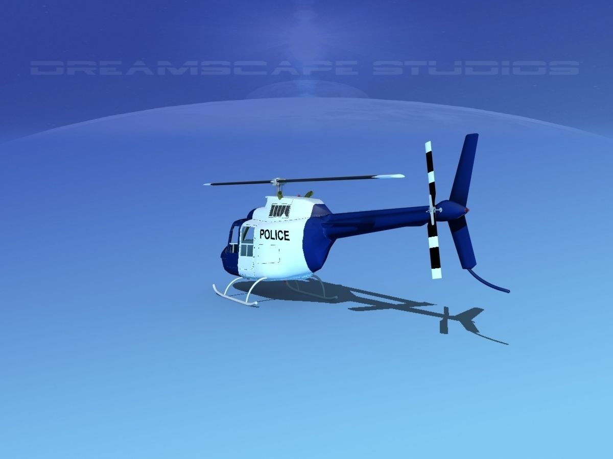 Bell 206 Police 3D model_6
