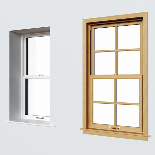 Double Hung-Sliding Sash Windows 3D model_1
