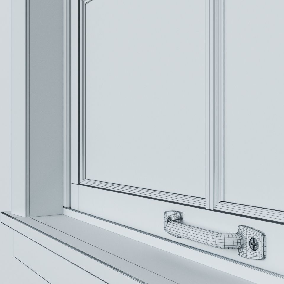 Double Hung-Sliding Sash Windows 3D model_4