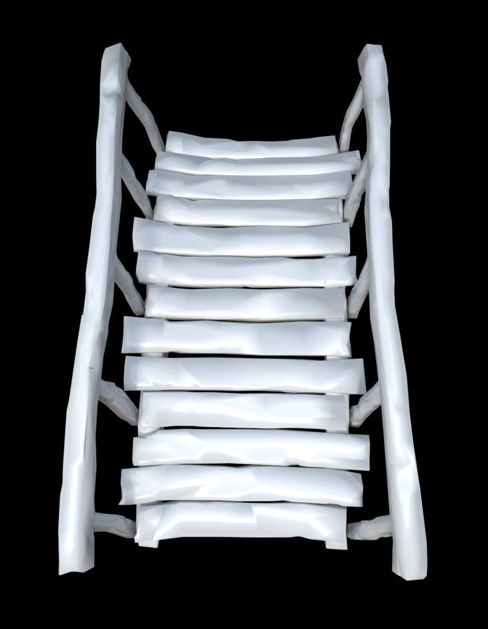 Wooden Bridge Low-poly 3D model_5