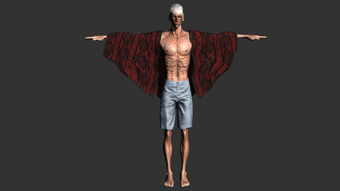 Old Man Rigged  Free 3D model