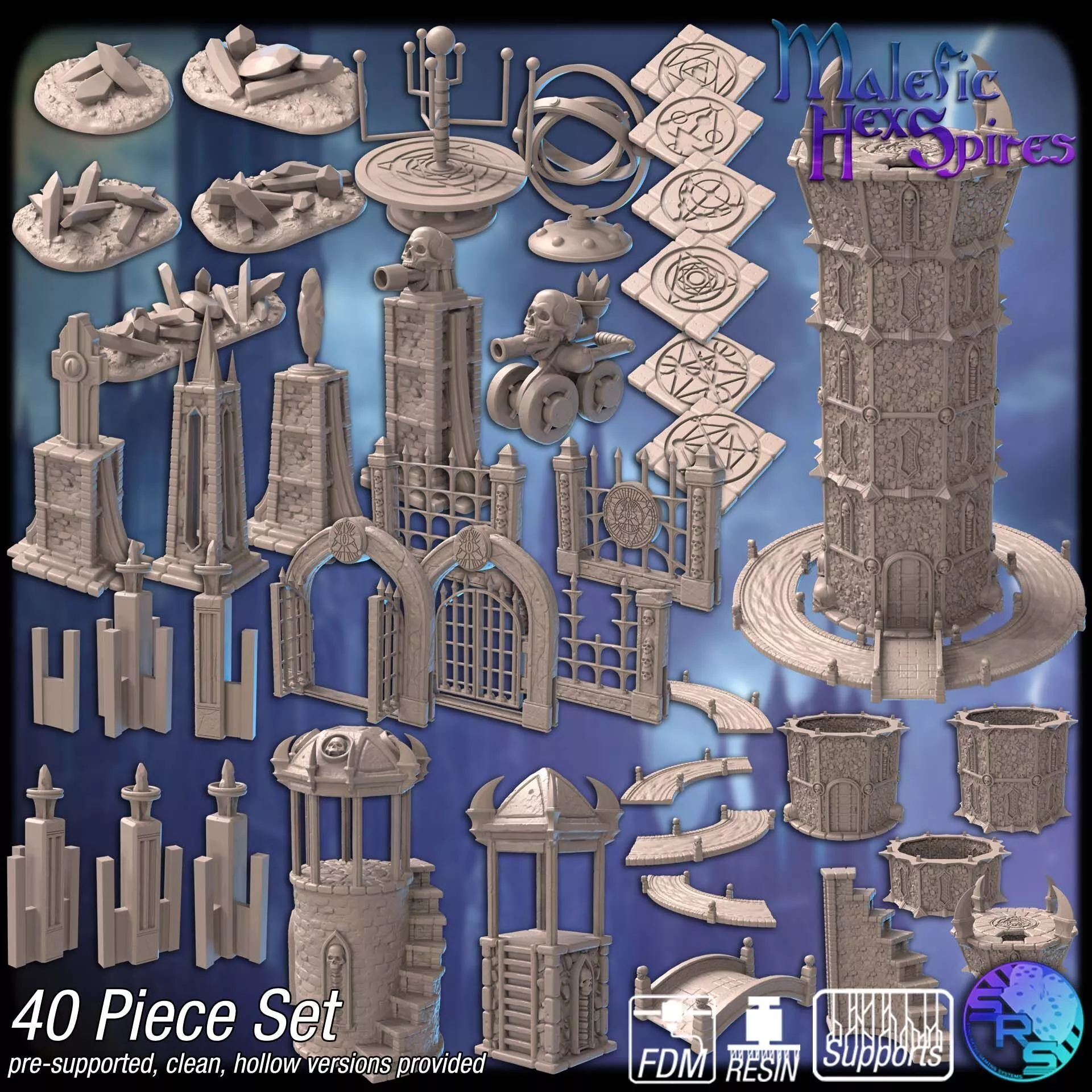 Wizard Tower Set 3D print model