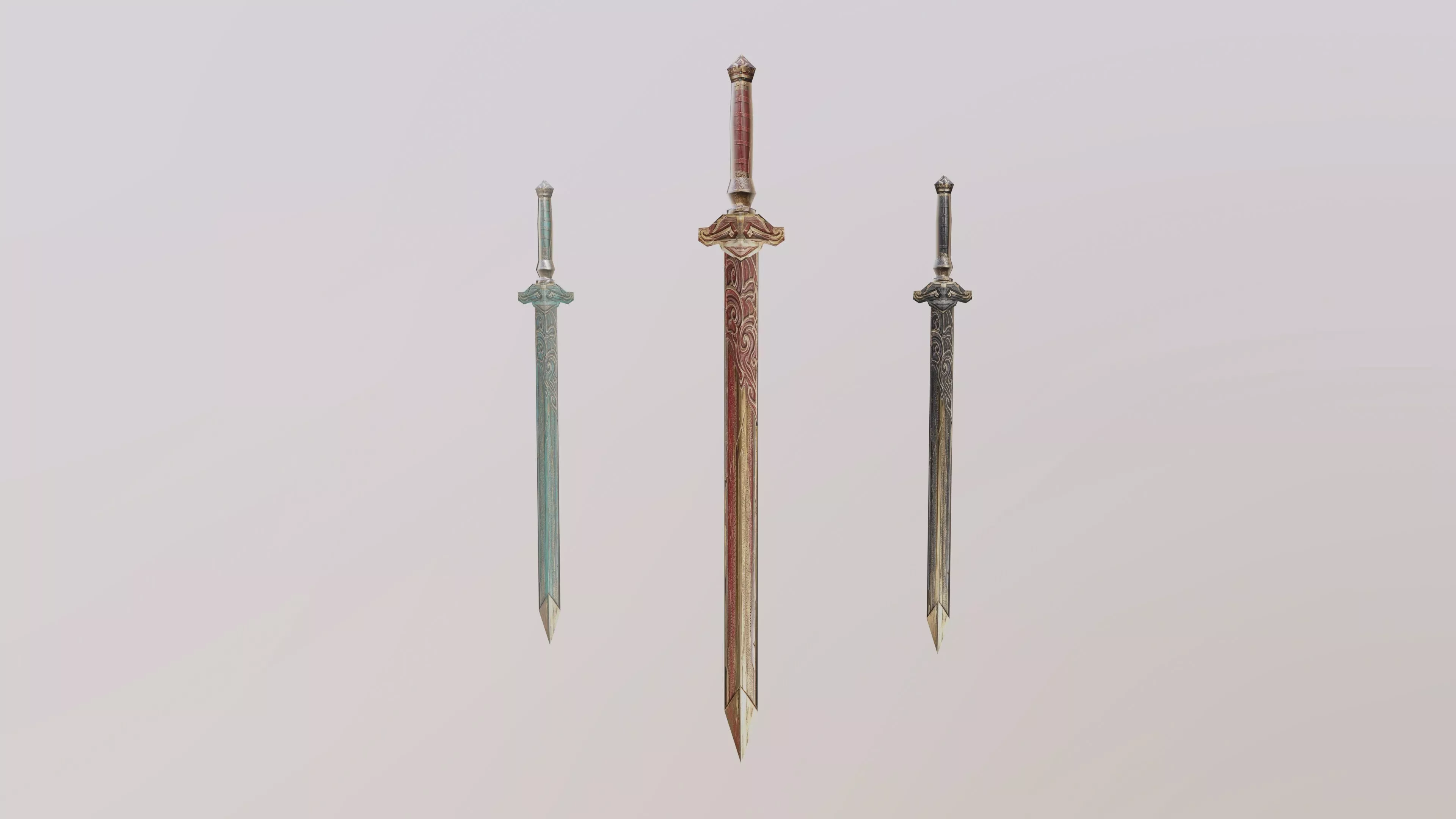 Sword Cold Weapon Era Ancient Chinese WeaponsTang Dynasty Low-poly 3D model