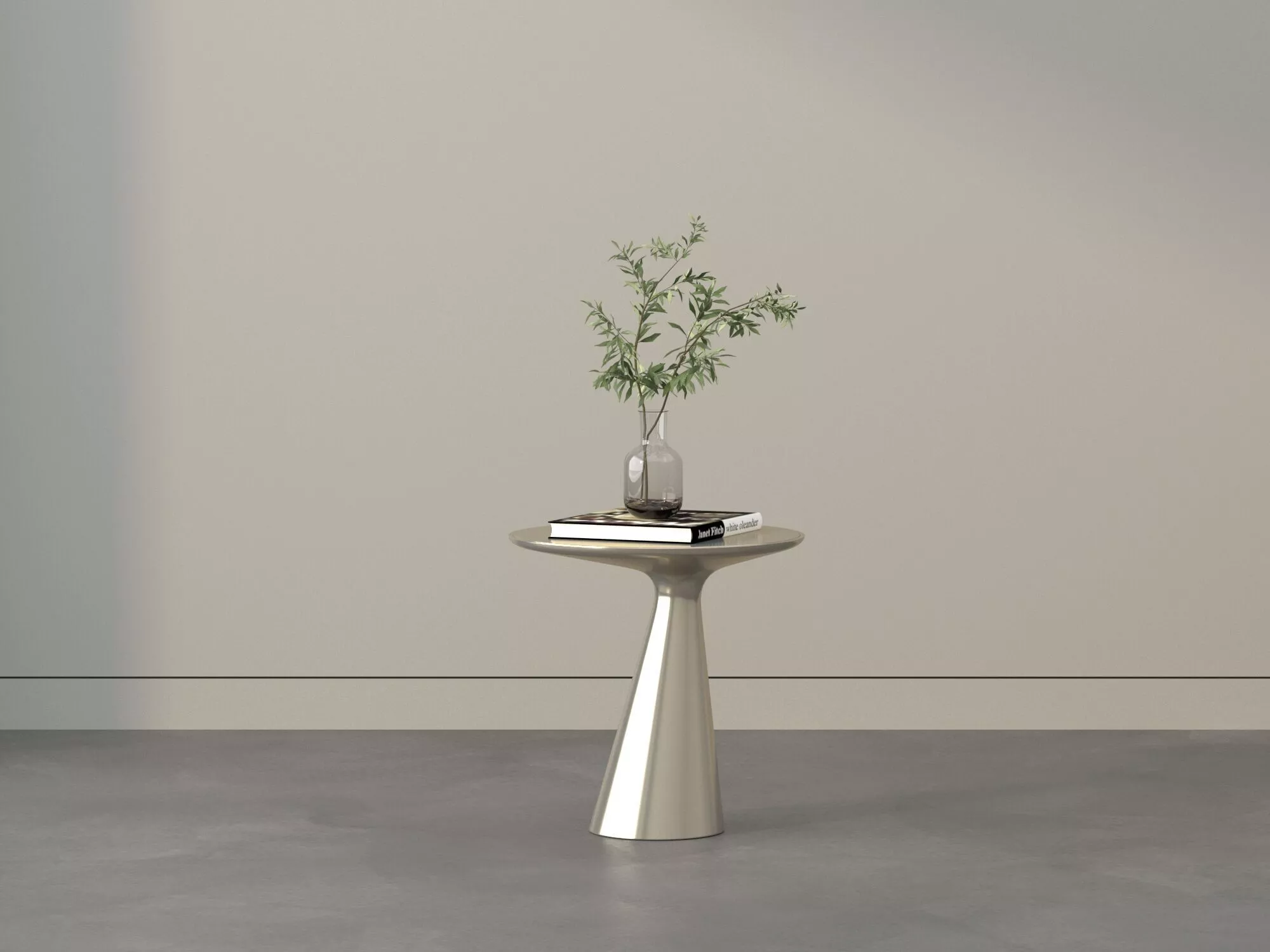 Modern Sculptural Metal Side Table Free 3D model