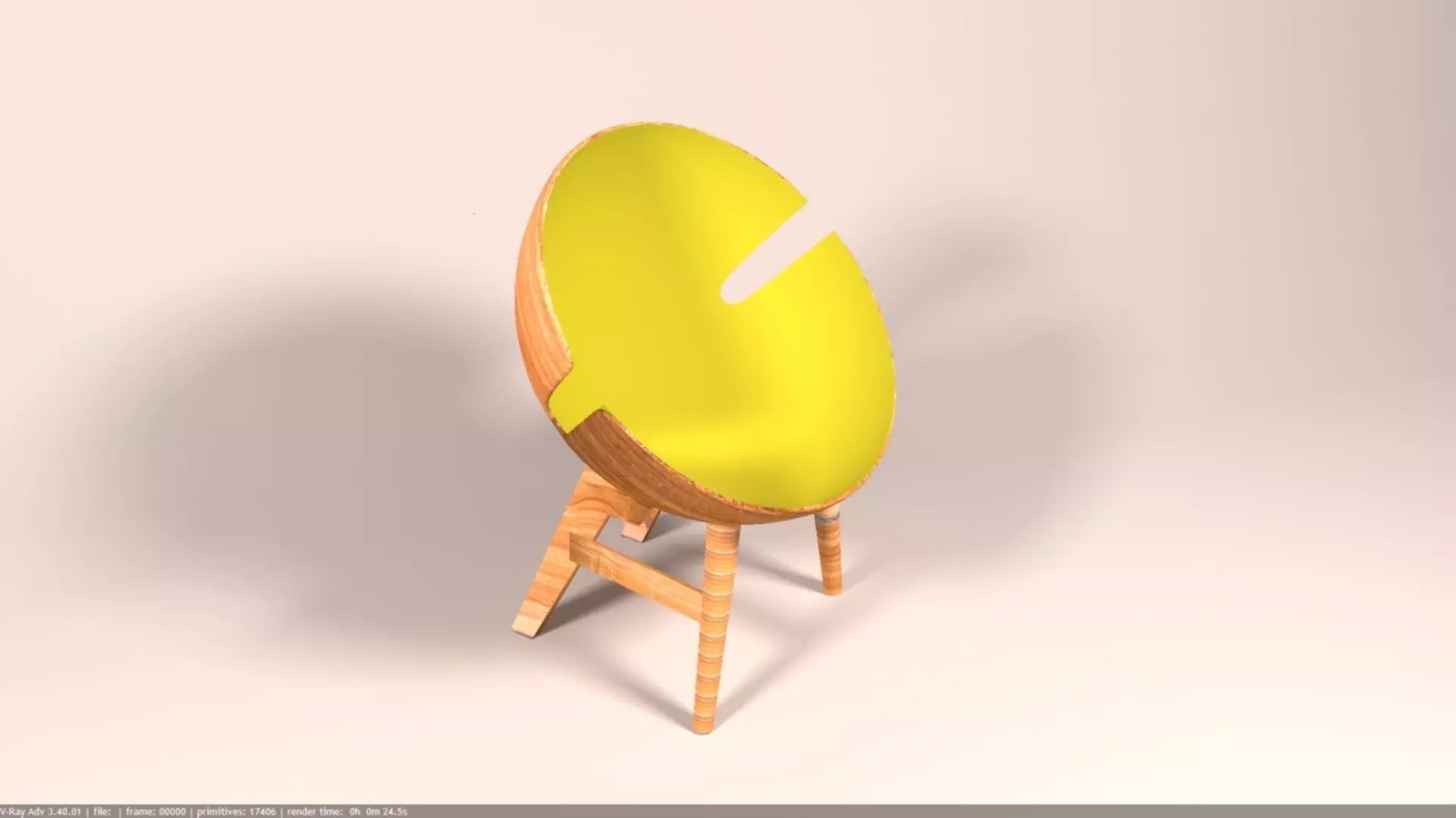 3D Model of a Modern Chair  3D model_0