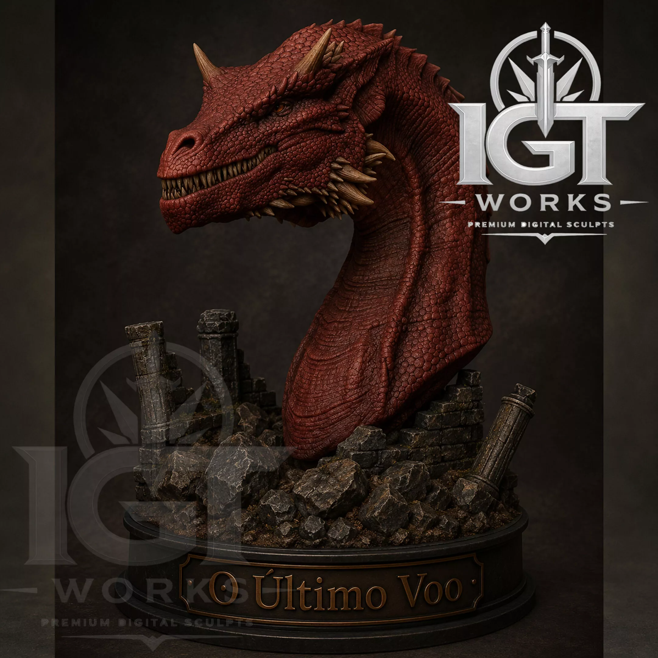Caraxes Dragon Bust STL Inspired by The Blood Wyrm O Ultimo Voo 3D print model