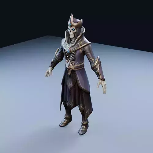 Lich Emperor Low Poly PBR Game Asset