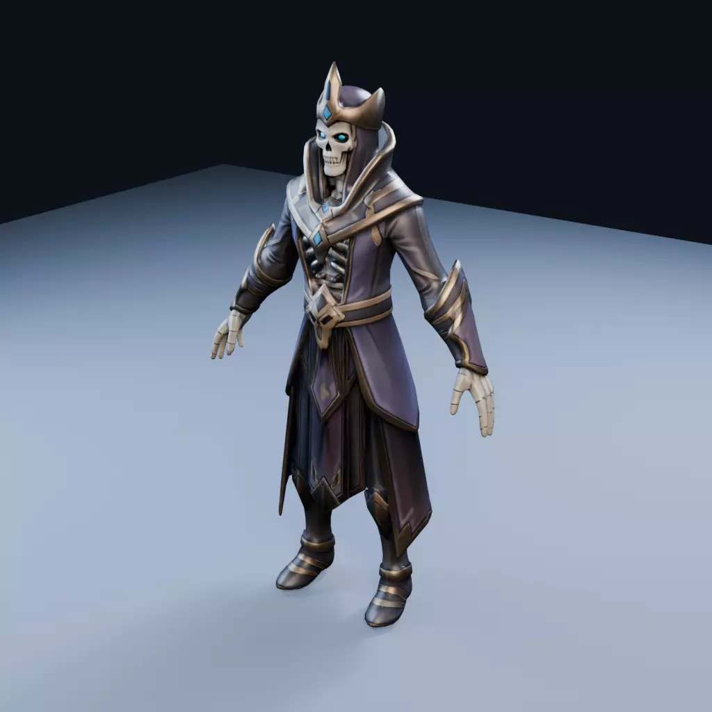Lich Emperor Low Poly PBR Game Asset Low-poly 3D model