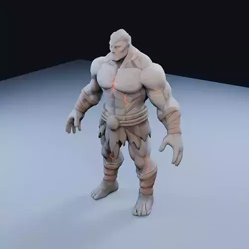 Ash Titan Low Poly PBR Game Asset