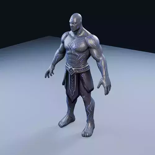 Abyssal Demon Prince Low Poly PBR Game Asset