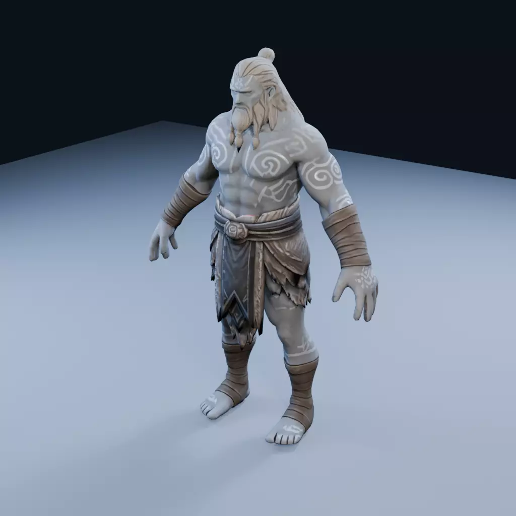 Storm Giant Oracle Low Poly PBR Game Asset Low-poly 3D model