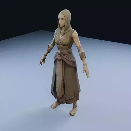 Plague Matriarch Low Poly PBR Game Asset