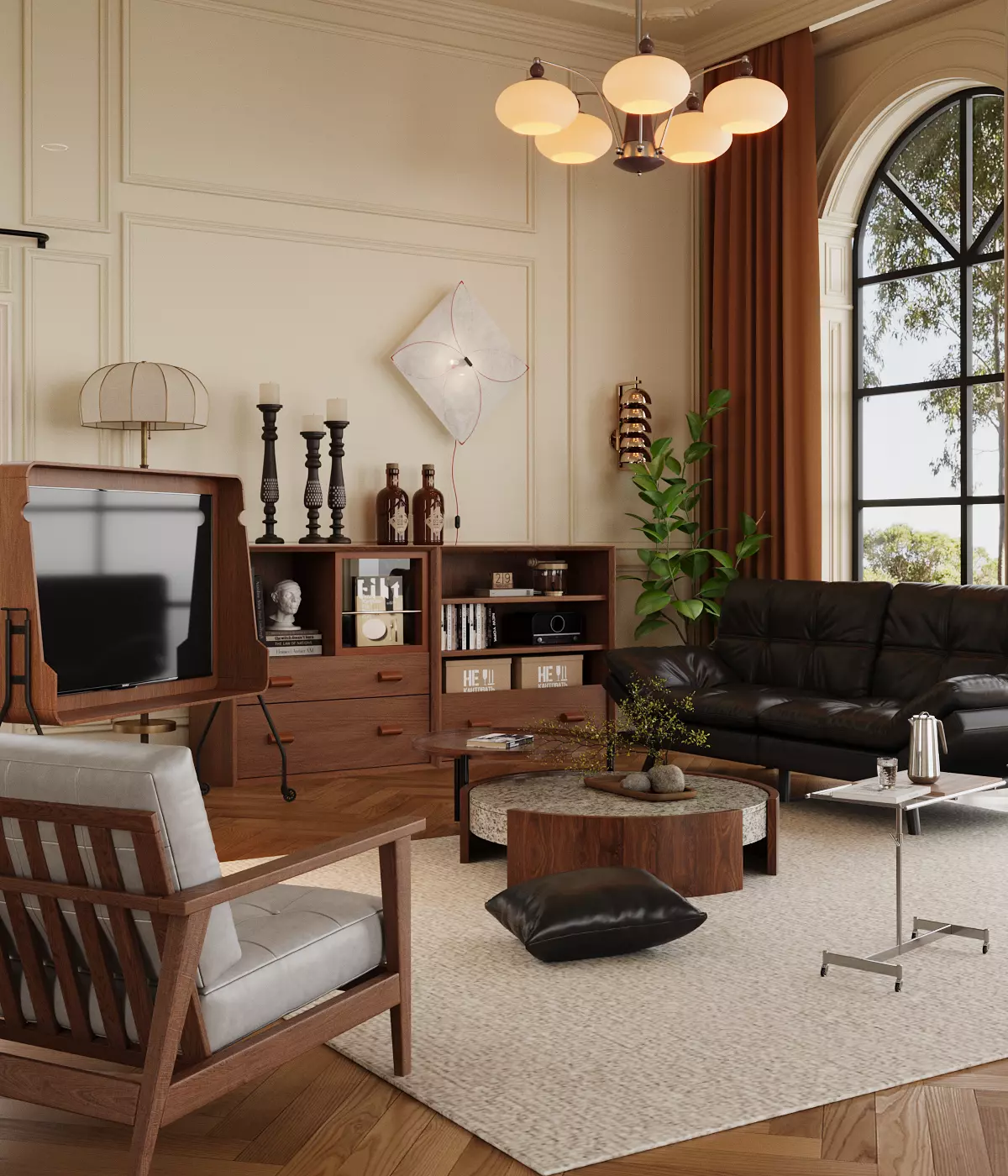 Wabi-sabi Home Living Room 3D model