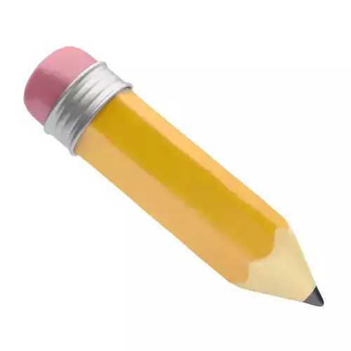 PENCIL icon Low-poly 3D model