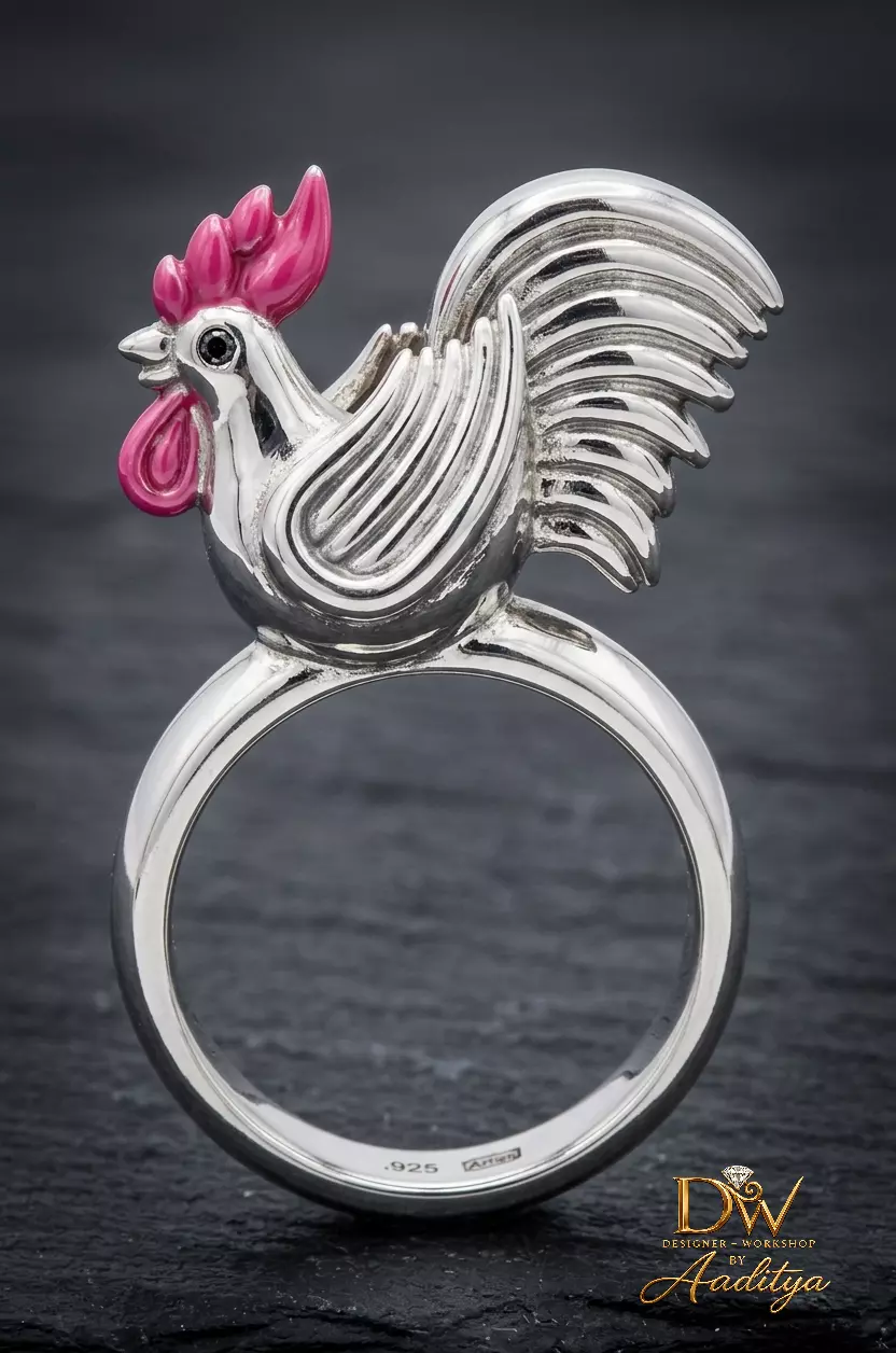 Chicken Rooster Ring 3D print model