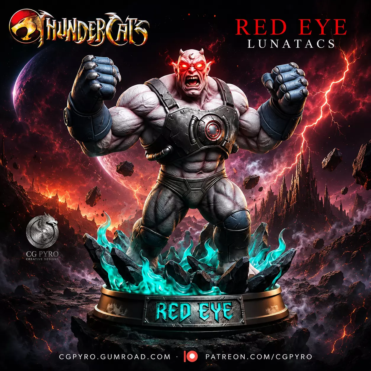 Red Eye Lunataks Thundercats STL 3D Print Model 3D print model