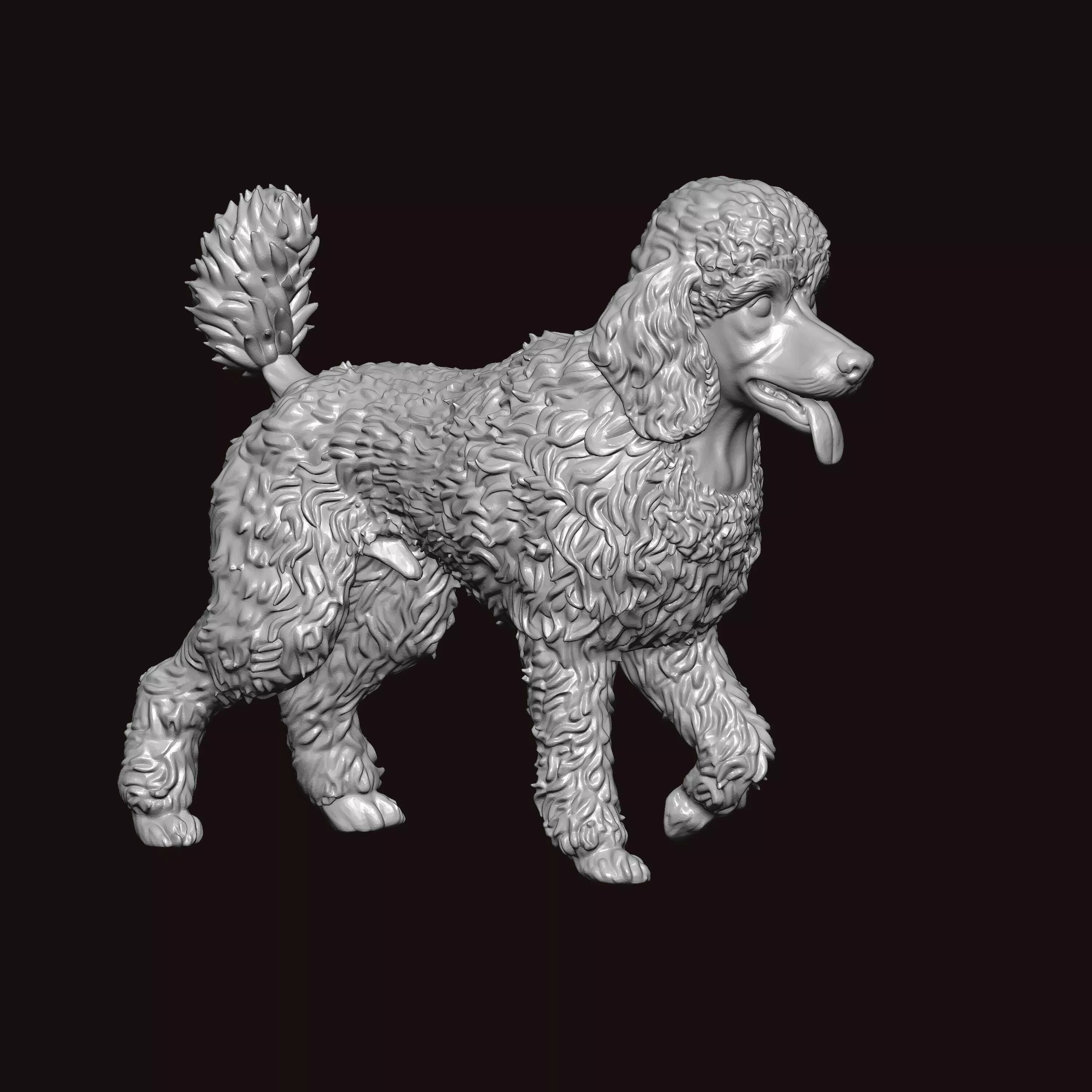 Cute Poodle Dog 3D print model