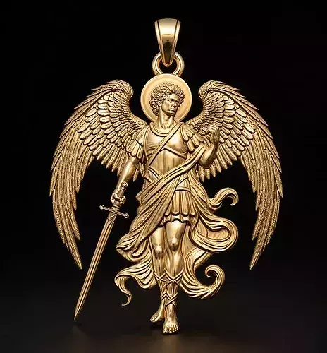 Guardian Angel Pendant with Sword