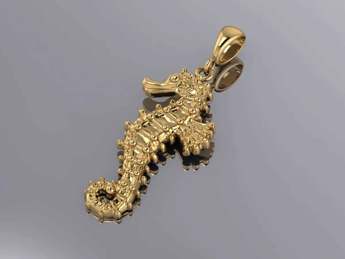 Pendant Seahorse 3d model 3D print model