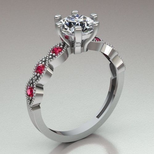 solitary ring women 3D print model
