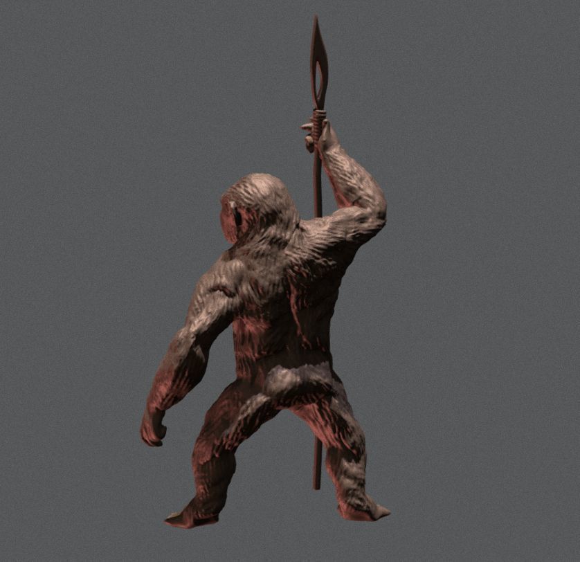 CAESAR FIGURE INSPIRITED FROM PLANET OF THE APES 3D print model_3