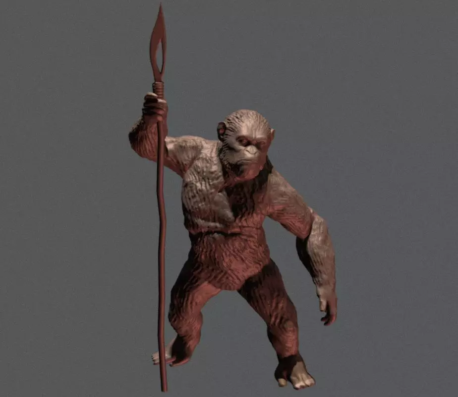 CAESAR FIGURE INSPIRITED FROM PLANET OF THE APES 3D print model_0