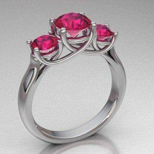 solitary ring women 3D print model