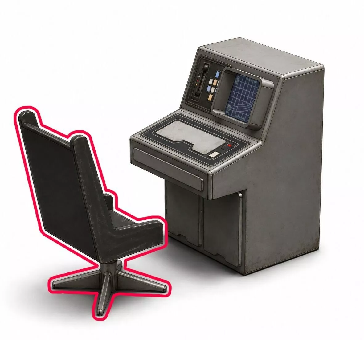 Star Wars Imperial Datacore Terminal - IDT 80 - Chair Free 3D print model