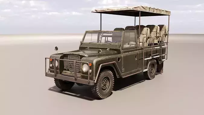 Classic Safari Tour Vehicle 4x4 - PBR Worn